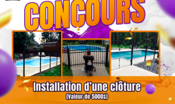 Installation de clôture de 5000$ offerte